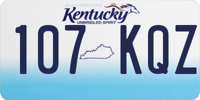 KY license plate 107KQZ