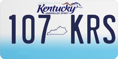 KY license plate 107KRS