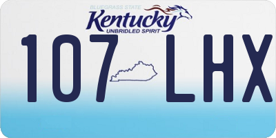 KY license plate 107LHX