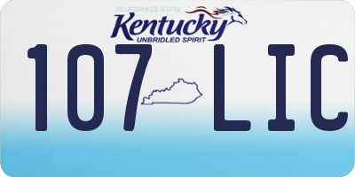 KY license plate 107LIC