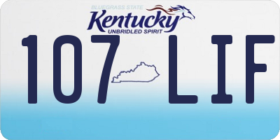 KY license plate 107LIF