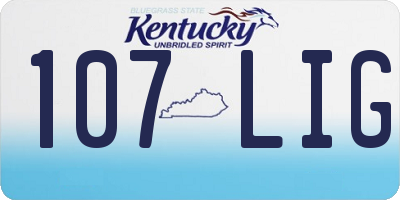 KY license plate 107LIG