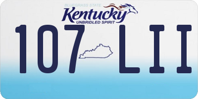 KY license plate 107LII