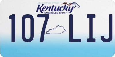 KY license plate 107LIJ