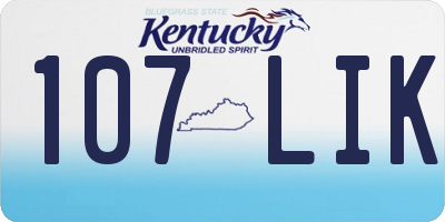 KY license plate 107LIK