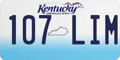 KY license plate 107LIM