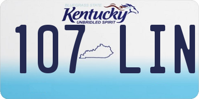 KY license plate 107LIN