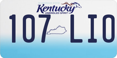 KY license plate 107LIO