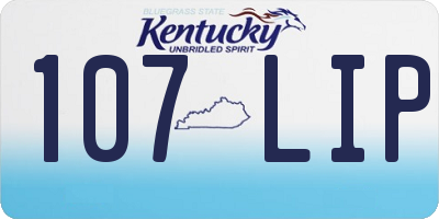 KY license plate 107LIP