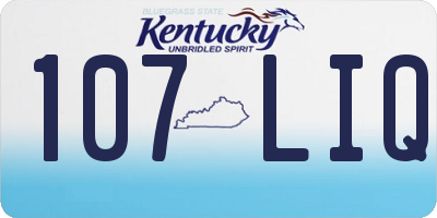 KY license plate 107LIQ