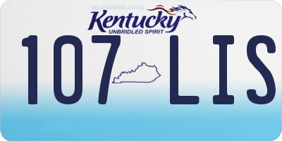 KY license plate 107LIS