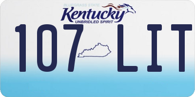 KY license plate 107LIT