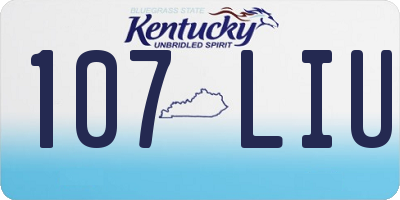 KY license plate 107LIU