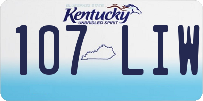 KY license plate 107LIW