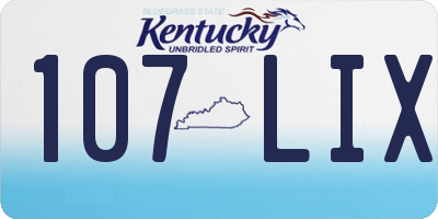 KY license plate 107LIX