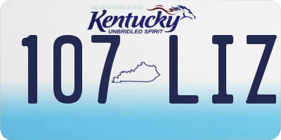 KY license plate 107LIZ
