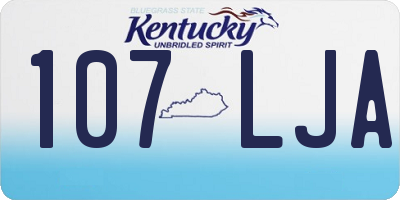 KY license plate 107LJA