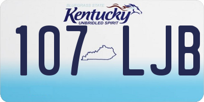 KY license plate 107LJB
