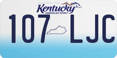 KY license plate 107LJC