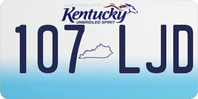 KY license plate 107LJD