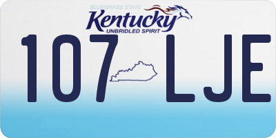 KY license plate 107LJE