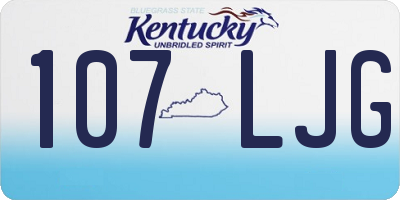 KY license plate 107LJG