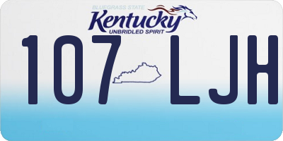 KY license plate 107LJH