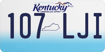 KY license plate 107LJI