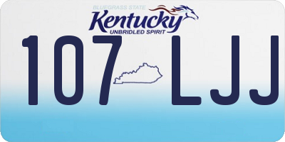 KY license plate 107LJJ
