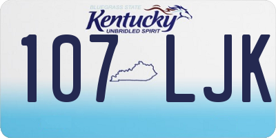 KY license plate 107LJK