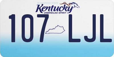 KY license plate 107LJL