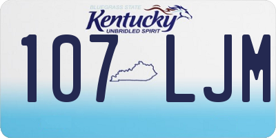 KY license plate 107LJM