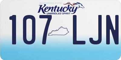 KY license plate 107LJN