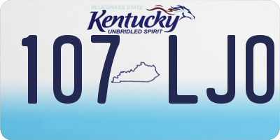 KY license plate 107LJO