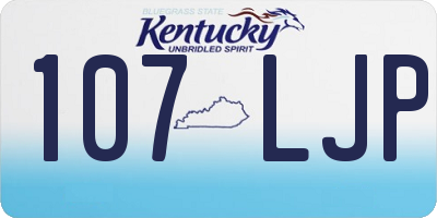 KY license plate 107LJP