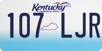 KY license plate 107LJR