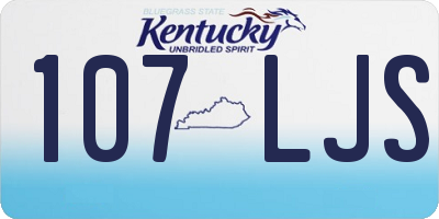 KY license plate 107LJS