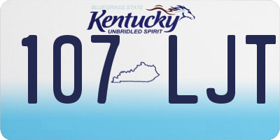 KY license plate 107LJT