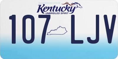 KY license plate 107LJV