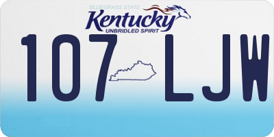 KY license plate 107LJW