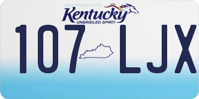 KY license plate 107LJX