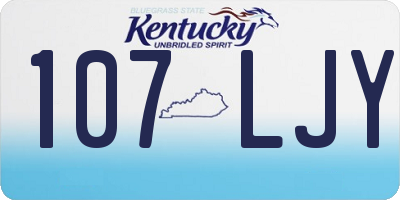 KY license plate 107LJY