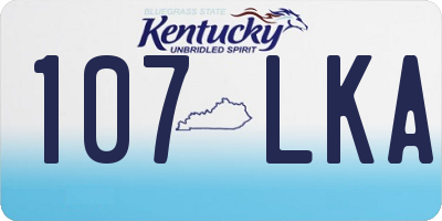 KY license plate 107LKA