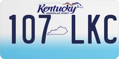 KY license plate 107LKC