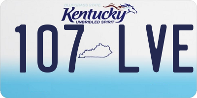 KY license plate 107LVE
