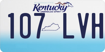 KY license plate 107LVH