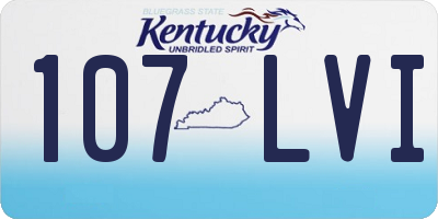 KY license plate 107LVI