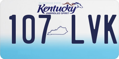 KY license plate 107LVK