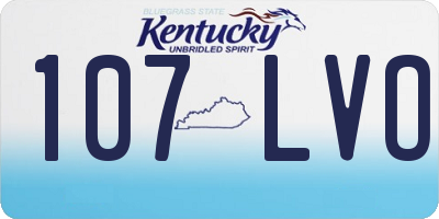 KY license plate 107LVO