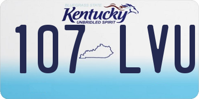 KY license plate 107LVU